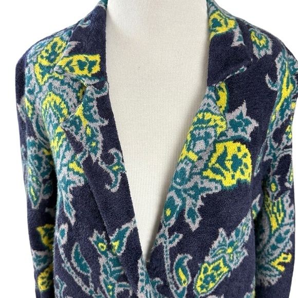 Anthropologie Moth Retro 70s Artsy Chenille Sweater Jacket Size Small Whimsical - Picture 7 of 13